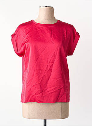 Tricou croială dreaptă roz VILA femeie