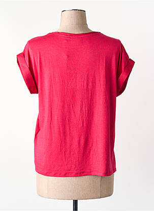 Tricou croială dreaptă roz VILA femeie