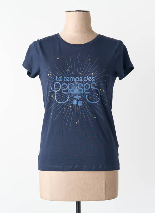 Tricou albastru LE TEMPS DES CERISES femme