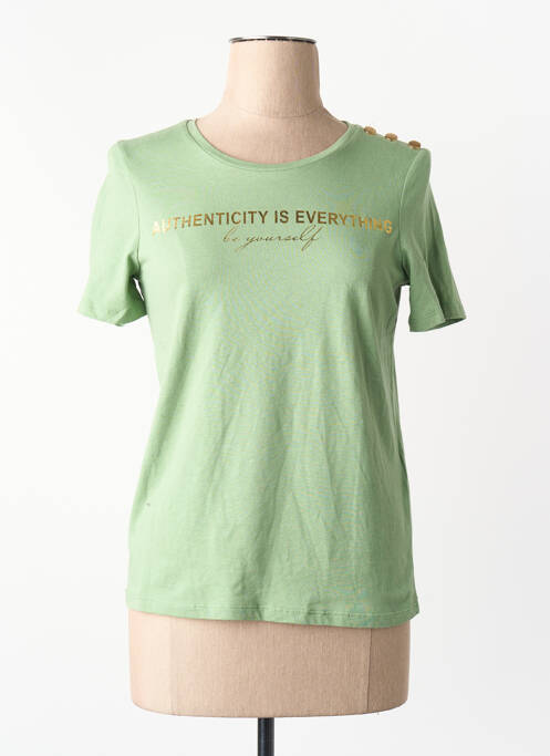 Tricou guler rotund mâneci scurte verde VERO MODA femme
