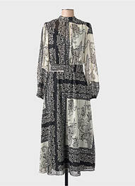 Rochie lungă negru MANGO femeie