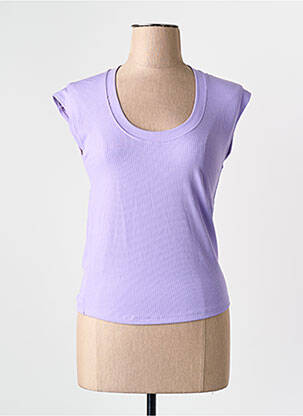 Tricou violet MANGO femeie