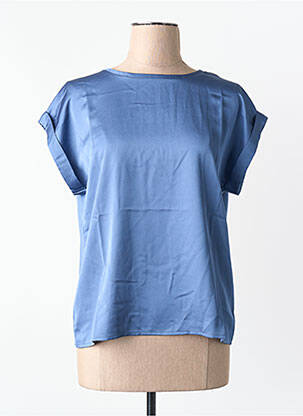 Tricou croială dreaptă mâneci scurte albastru VILA femeie