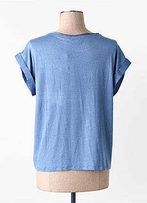 Tricou croială dreaptă mâneci scurte albastru VILA femeie