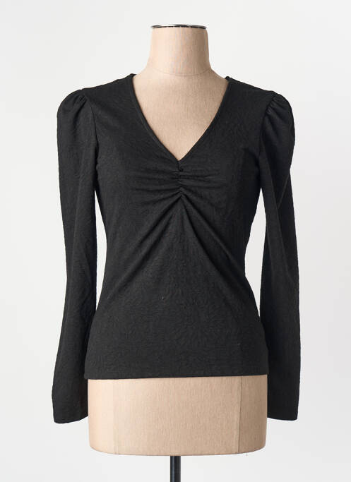 Tricou guler în v negru VILA femme