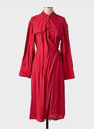 Rochie lungă roșu MANGO femeie