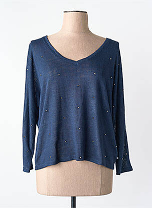Tricou albastru LE TEMPS DES CERISES femeie