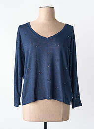 Tricou albastru LE TEMPS DES CERISES femeie