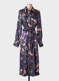 Rochie lungă violet MANGO femeie