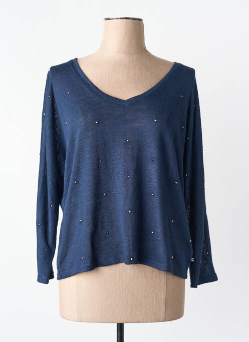 Tricou albastru LE TEMPS DES CERISES femme
