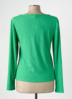 Tricou guler în v verde ONLY femeie