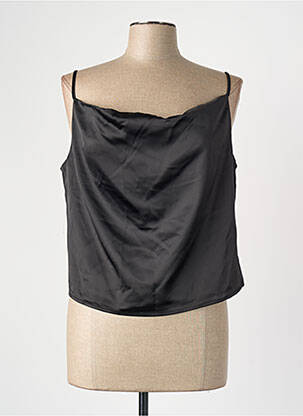 Top guler în v fără mâneci negru VERO MODA femeie