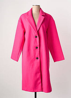 Palton lung guler tip costum roz VERO MODA femeie