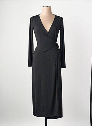Rochie lungă negru MANGO femeie