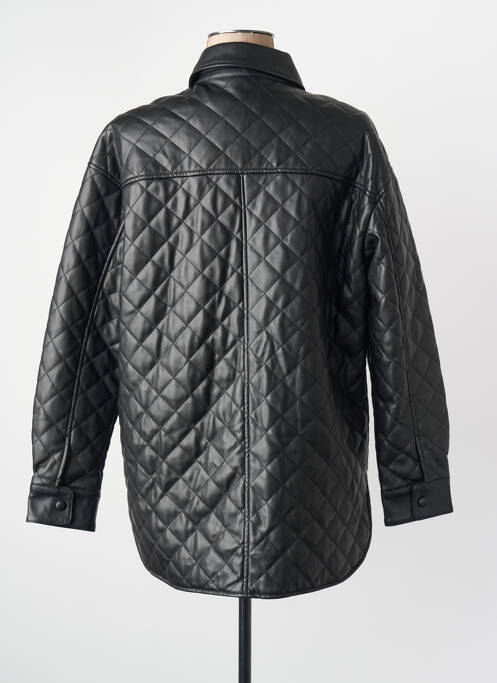 Geacă din piele negru MANGO femme