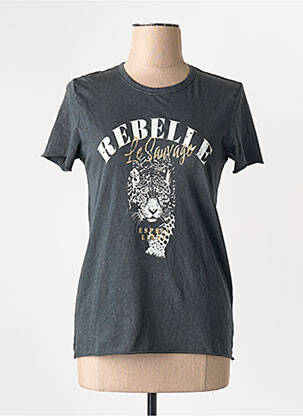 Tricou guler rotund mâneci scurte negru ONLY femeie