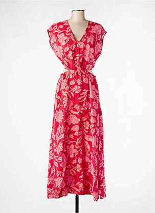 Rochie lungă roz MANGO femeie