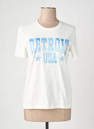 Tricou guler rotund mâneci scurte alb ONLY femme