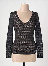 Tricou guler în v negru VILA femme