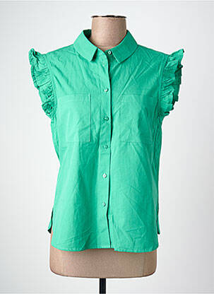 Cămașă mâneci scurte verde VERO MODA femeie