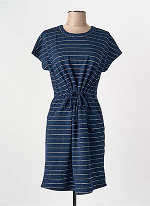 Rochie scurtă guler rotund albastru ONLY femeie