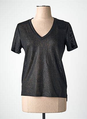 Tricou guler în v negru ONLY femeie