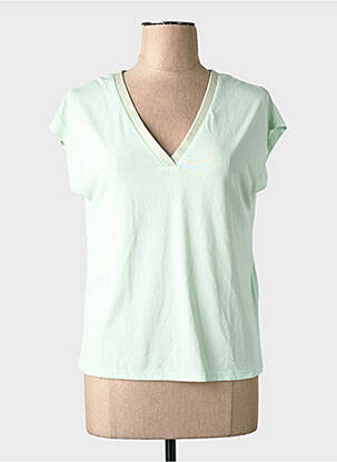 Tricou croială dreaptă mâneci scurte verde ONLY femme