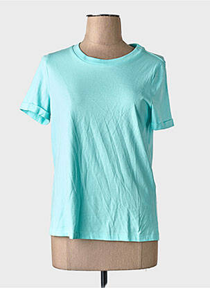 Tricou croială dreaptă mâneci scurte albastru VERO MODA femeie