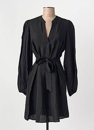 Rochie midi guler în v negru VILA femeie
