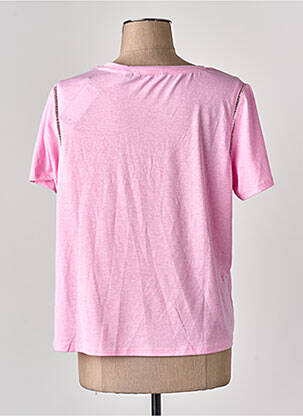 Tricou croială dreaptă mâneci scurte roz VERO MODA femeie