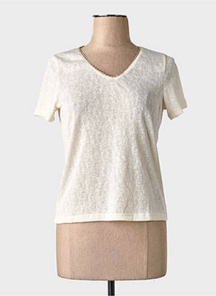 Tricou guler în v mâneci scurte alb VERO MODA femeie