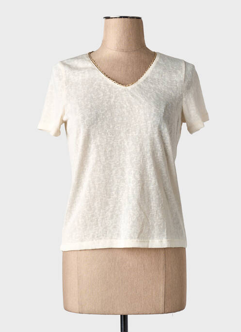 Tricou guler în v mâneci scurte alb VERO MODA femme