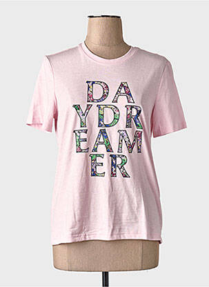 Tricou croială dreaptă roz ONLY femeie