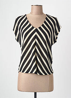 Tricou guler în v mâneci scurte negru VERO MODA femeie