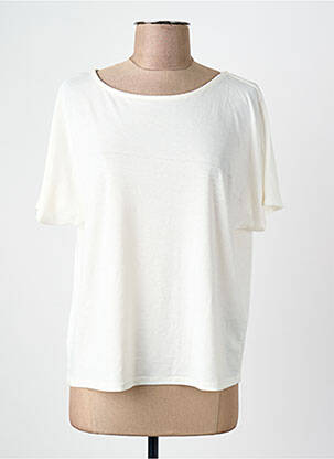 Tricou croială dreaptă mâneci scurte alb VERO MODA femme