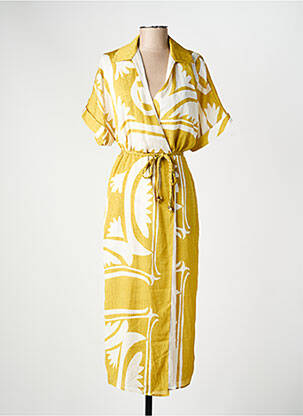 Rochie scurtă galben MANGO femeie