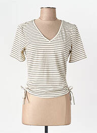 Tricou guler în v alb ONLY femme