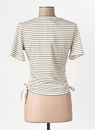 Tricou guler în v alb ONLY femeie