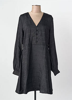 Rochie midi guler rotund negru JACQUELINE DE YONG femeie