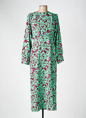 Rochie lungă mâneci lungi mâneci lungi verde ONLY femeie