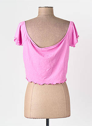 Tricou croială dreaptă mâneci scurte roz VERO MODA femeie