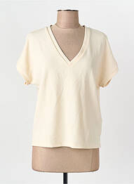 Tricou mâneci scurte mâneci scurte bej VERO MODA femeie