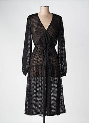 Rochie midi mâneci lungi mâneci lungi negru VERO MODA femeie