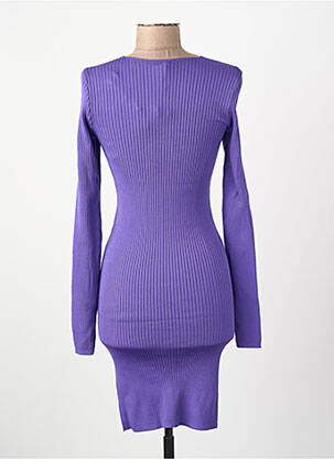 Rochie scurtă guler în v violet ONLY femeie