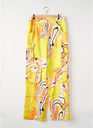 Pantalon drept galben SOMETHING NEW femeie