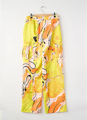 Pantalon drept galben SOMETHING NEW femeie