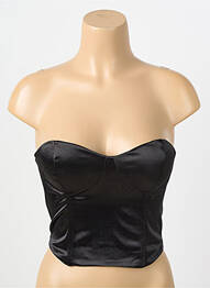 Top scurt negru SOMETHING NEW femeie