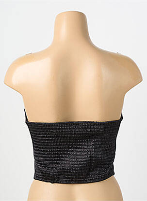 Top scurt negru SOMETHING NEW femeie