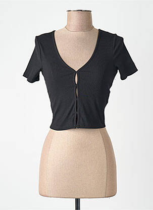 Tricou guler în v negru JJXX femeie