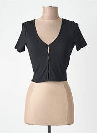 Tricou guler în v negru JJXX femeie